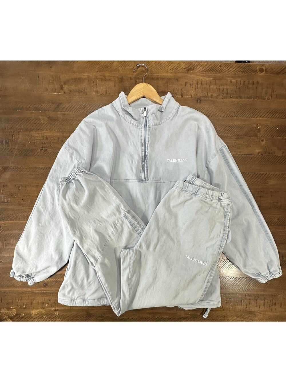 Talentless Washed Twill Matching Set XL Minimal Streetwear Joggers
